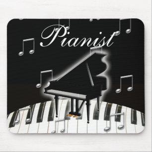 Pianist and Keyboard Mouse Pad