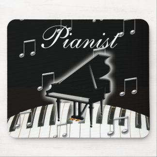 Pianist and Keyboard Mouse Pad