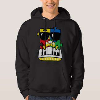 Pianist Autism Awareness Cute Piano Puzzle Piece B Hoodie