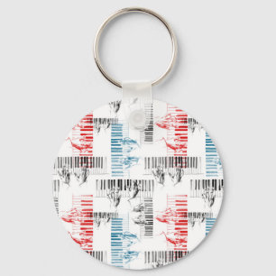 Pianist hands pattern keychain