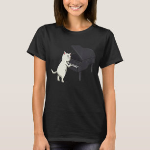 Pianist Musician Instrumentalist Treble Cat Owner T-Shirt