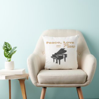 Pianist Piano Grand Piano Teacher Instructor  Throw Pillow
