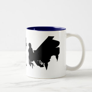 Pianist Piano Orchestra Composer Mozart gear Two-Tone Coffee Mug