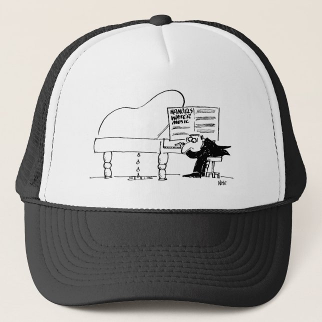 Pianist plays Handel's Water Music Trucker Hat (Front)