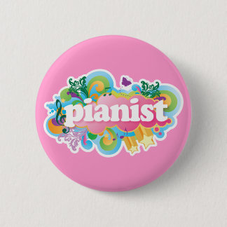 Pianist Retro Piano Gift 2 Inch Round Button