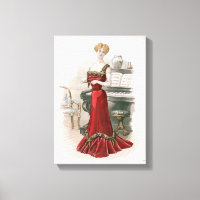 Pianist Vintage Edwardian Fashion Illustration    