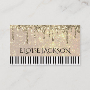 pianiste carte de visite élégant