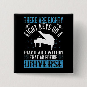 Piano - 2 inch square button