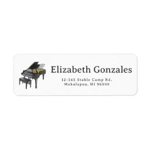 Piano à queue illustration élégante aquarelle