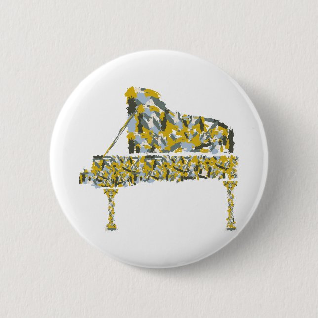 Piano abstract 2 inch round button (Front)