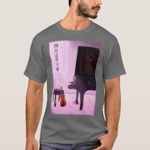 Piano ampamp Violin a love story Your lie in April T-Shirt