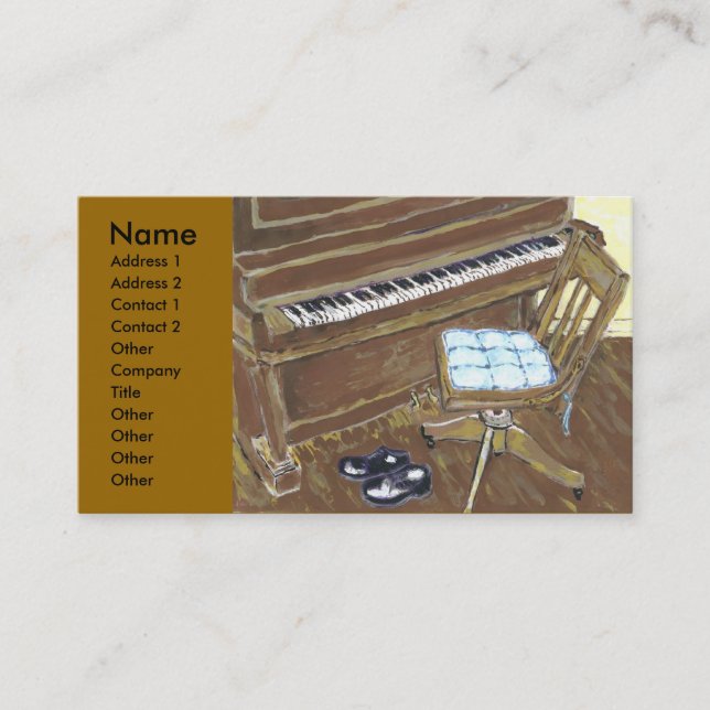 Piano and Chair, Business Card (Front)