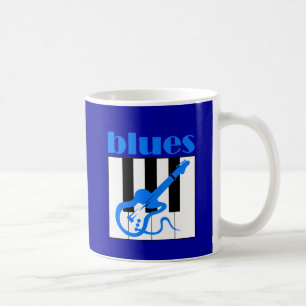 Piano and guitar blues coffee mug