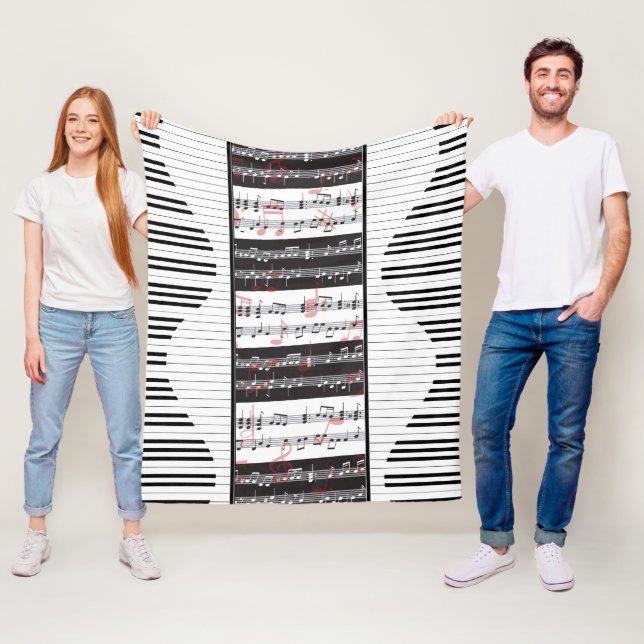 Piano and music score 2 fleece blanket (In Situ)