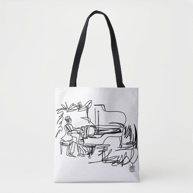 Piano  and Music Themed Tote (Front)