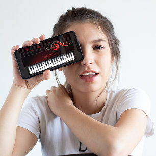 Piano And Red Treble Clef iPhone XS Max Case