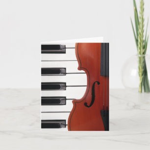 Piano and violin music card