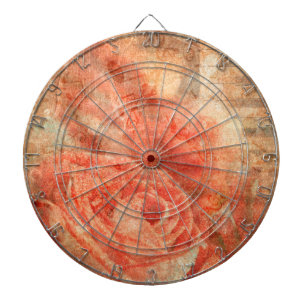 Piano and violin with music notes and rose dartboard