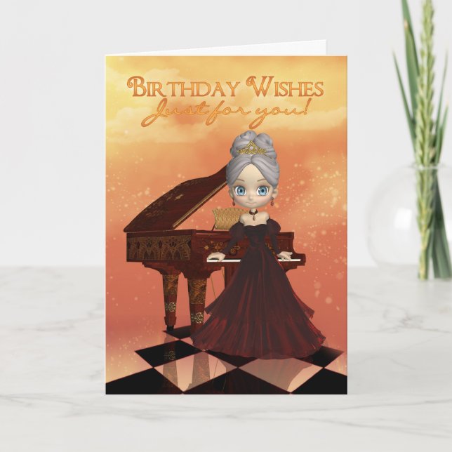 Piano Anniversaire Carte de voeux Anniversaire Voe (Devant)