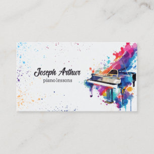 Piano art music teacher  business card