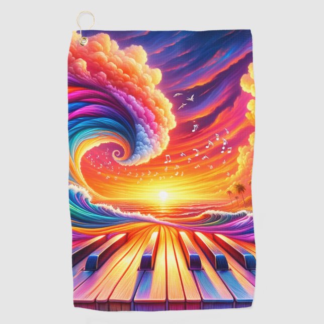 Piano Artwork Golf Towel (Front)
