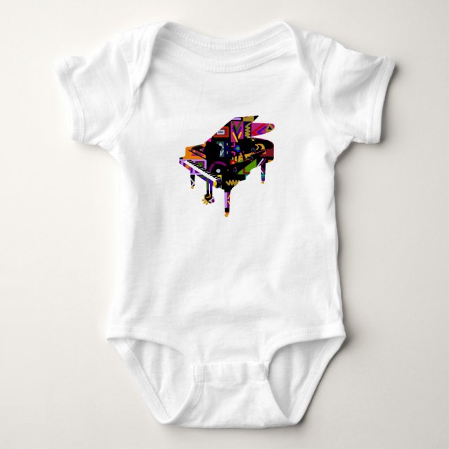 piano baby bodysuit (Front)
