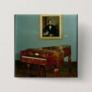 Piano belonging to Franz Peter Schubert 2 Inch Square Button