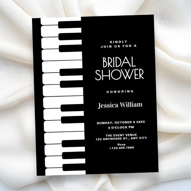 Piano bridal shower invitation (Creator Uploaded)