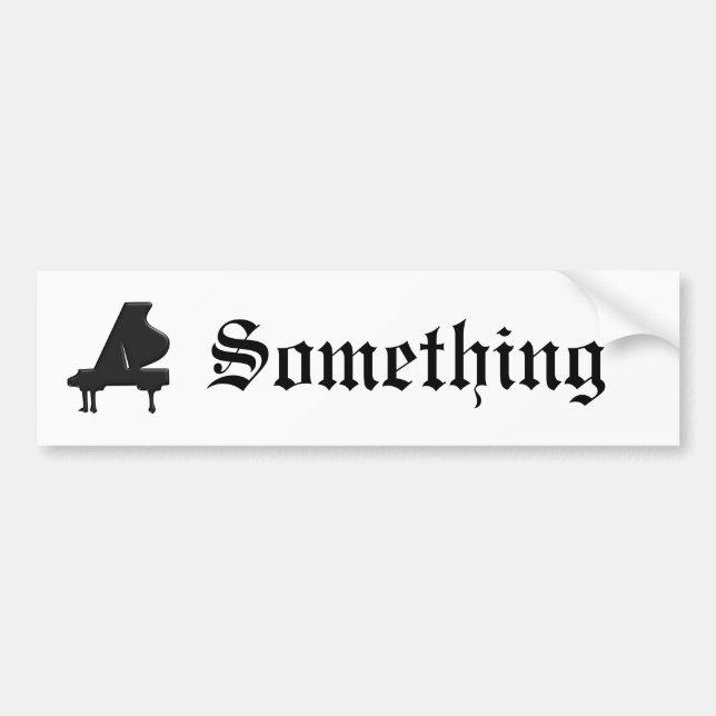 Piano Bumper Sticker (Front)