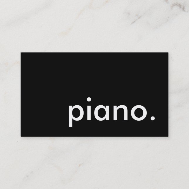 piano. business card (Front)