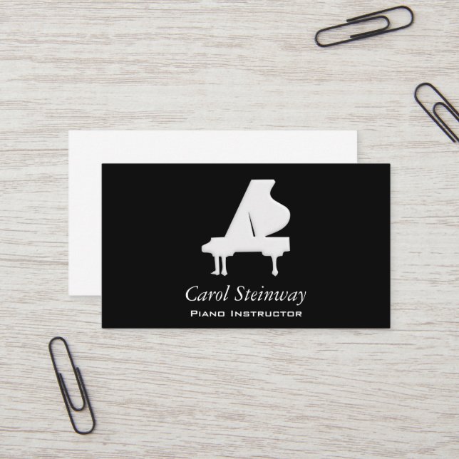 Piano Business Card (Front/Back In Situ)