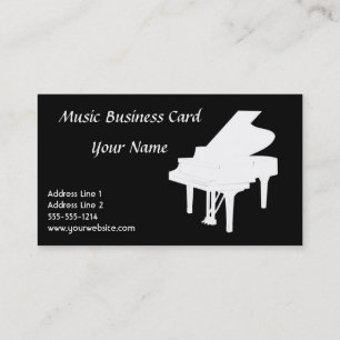 Piano Business Card B&W