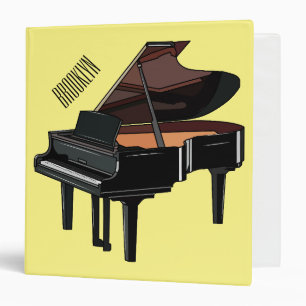 Piano cartoon illustration binder