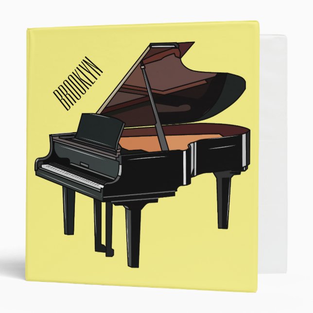 Piano cartoon illustration binder (Front/Inside)