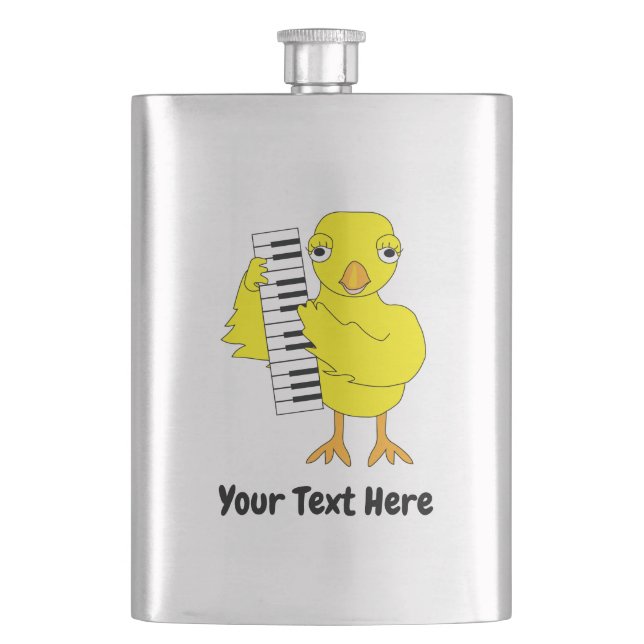 Piano Chick Hip Flask (Front)