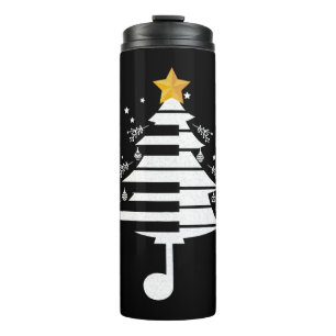 Piano Christmas Tree Pianist Music Musician Gift Thermal Tumbler