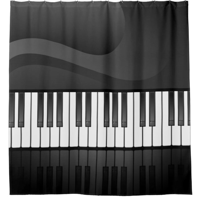 Piano Clavier Design Douche rideau (Devant)