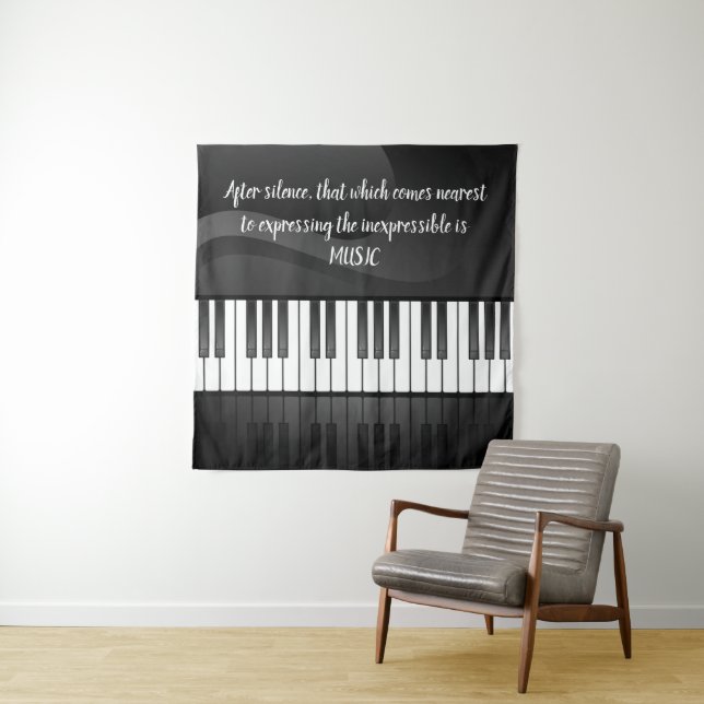 Piano Clavier Design Tapisserie murale (En situation)