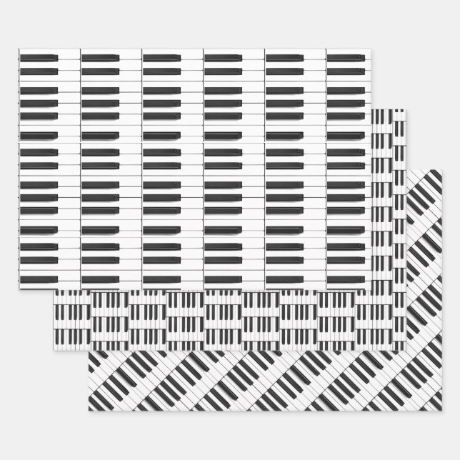 Piano Clavier Musical Design Enveloppement Papier (Lot)