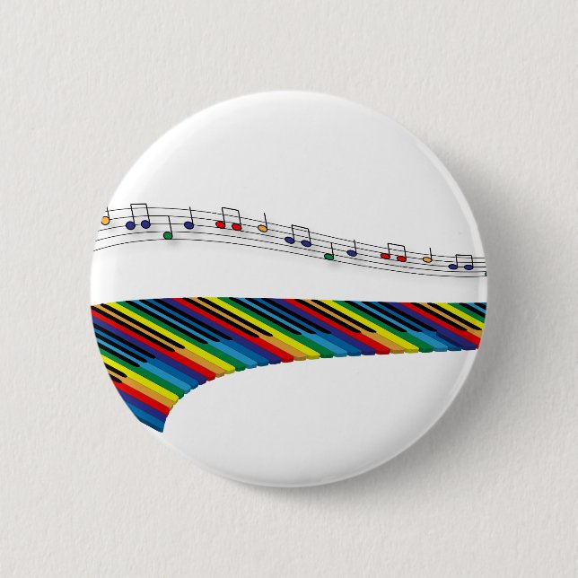Piano colourful keyboard 2 inch round button (Front)