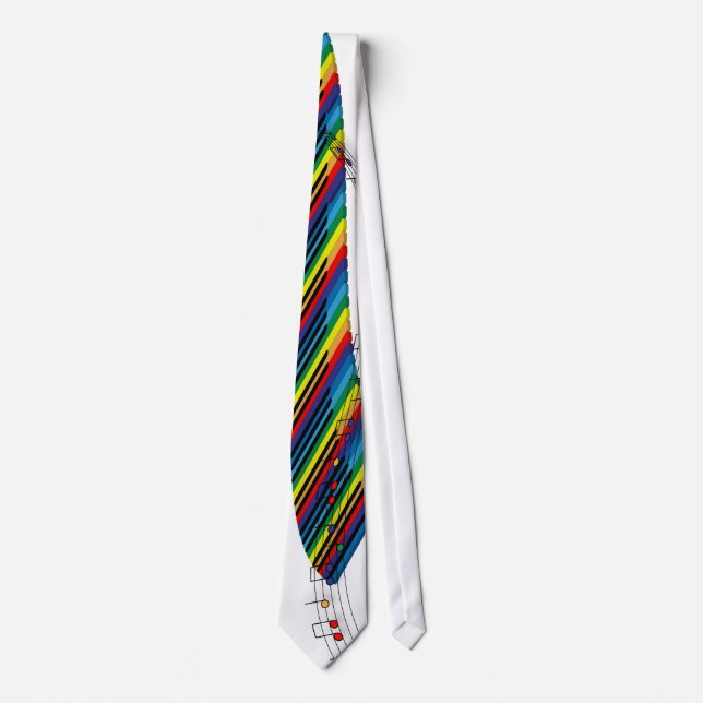 Piano colourful keyboard tie (Front)