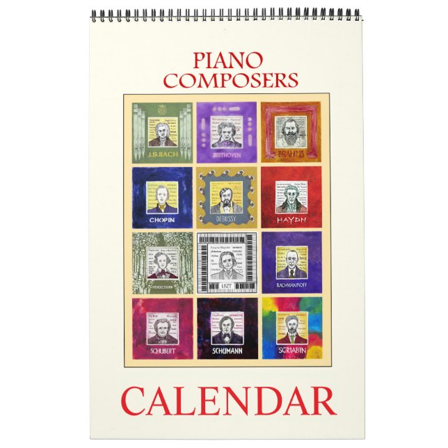 Piano Composers Calendar (Cover)