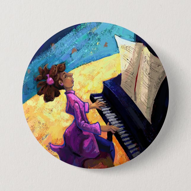 Piano Concert 3 Inch Round Button (Front)