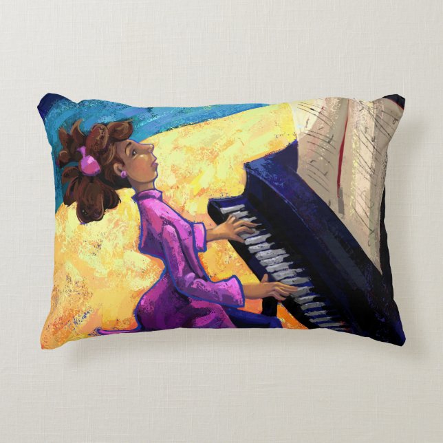Piano Concert Decorative Pillow (Front)