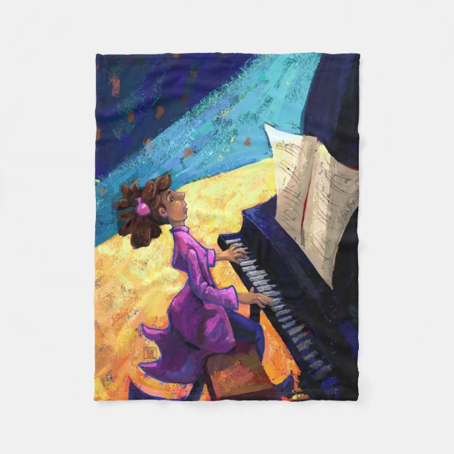 Piano Concert Fleece Blanket (Front)