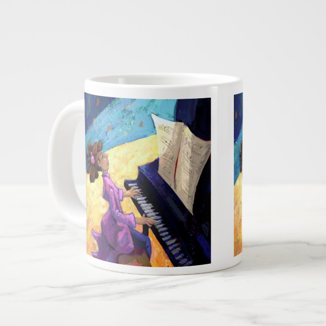 Piano Concert Large Coffee Mug (Front Left)