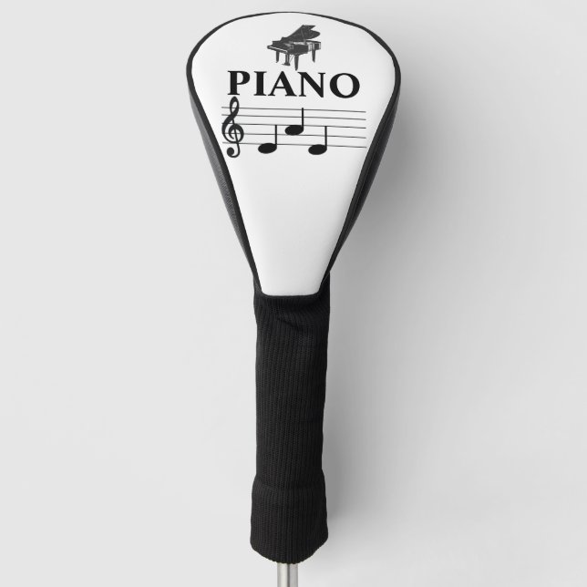 Piano Dad Grand Piano Pianist Music Note  Golf Head Cover (Front)