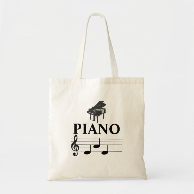 Piano Dad Grand Piano Pianist Music Note  Tote Bag (Front)