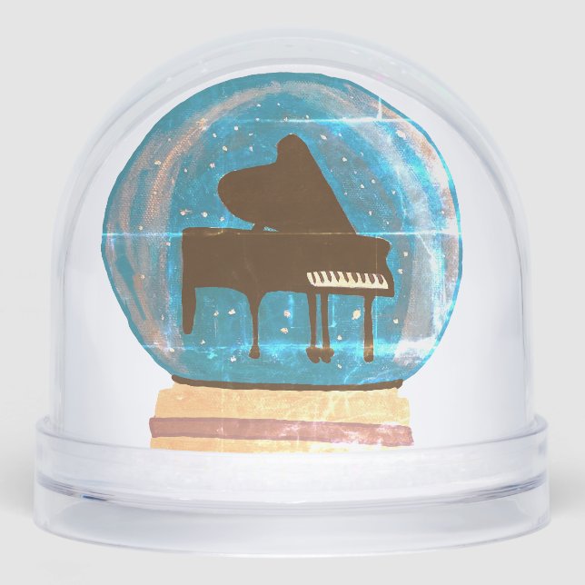 Piano dans un Globe de neige - Papier d'enveloppem (Avant)