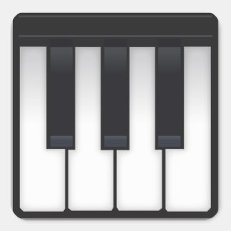 Piano Emoji Square Sticker